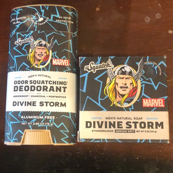 Marvel Other - Dr. SquatchxMarvel Collab Limited Edition Divine Storm Thor Soap & Deodorant Set